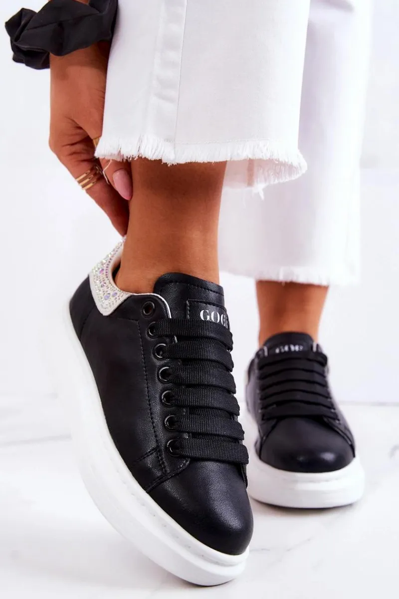 Sneakersy Damskie>GOE Damskie Buty Sportowe JJ2N4052 Czarno-Białe