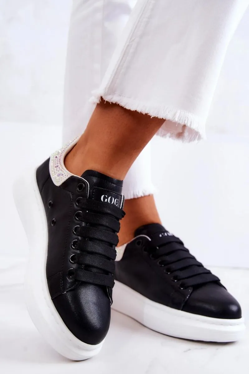 Sneakersy Damskie>GOE Damskie Buty Sportowe JJ2N4052 Czarno-Białe