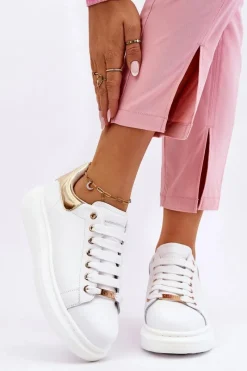 Sneakersy Damskie>GOE Damskie Buty Sportowe LL2N4011 Biało-Złote