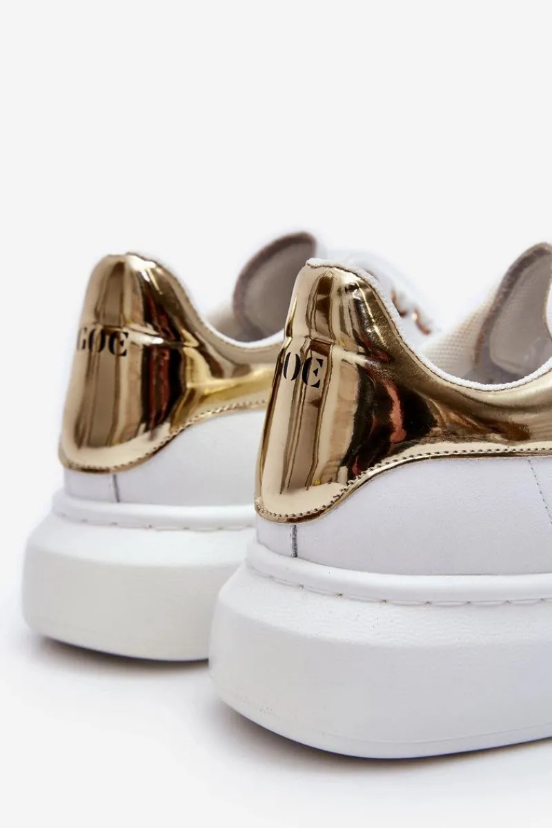 Sneakersy Damskie>GOE Damskie Buty Sportowe LL2N4011 Biało-Złote