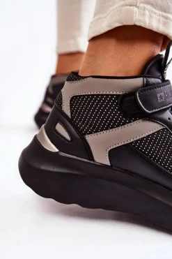 Clearance Damskie Buty Sportowe Memory Foam System Big Star KK274403 Czarne Damskie Buty Sportowe Big Star|Sneakersy Damskie