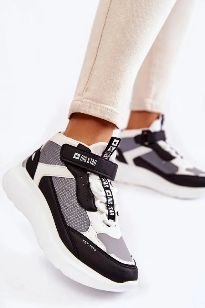 Online Big Star Shoes Damskie Buty Sportowe Memory Foam System Big Star KK274405 Białe