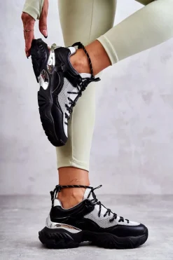 Buty Sportowe Big Star|Sneakersy Damskie></noscript>Big Star Shoes Damskie Buty Sportowe Memory Foam System Big Star KK274053 Czarno-Szare