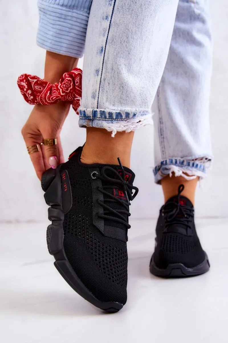 Buty Sportowe Big Star>Big Star Shoes Damskie Buty Sportowe Memory Foam Big Star JJ274273 Czarne