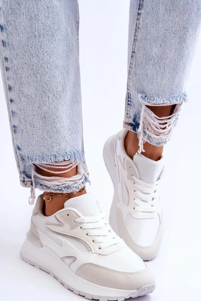 Buty Sportowe Na Platformie|Sneakersy Damskie>Boto Damskie Buty Sportowe Na Platformie Białe Henley
