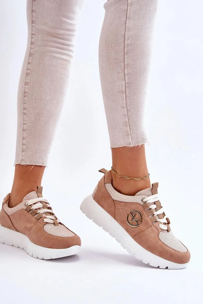 Sale Buty damskie Vinceza Damskie Buty Sportowe Na Platformie Beżowe Aisha Beżowy