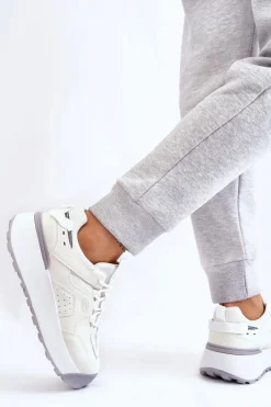 Boto Damskie Buty Sportowe Na Platformie Białe Dakari