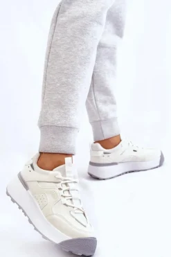 Boto Damskie Buty Sportowe Na Platformie Białe Dakari