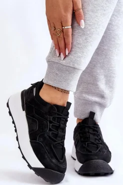 Buty Sportowe Na Platformie|Sneakersy Damskie>Boto Damskie Buty Sportowe Na Platformie Czarne Dakari