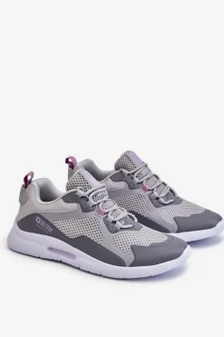 Big Star Shoes Damskie Buty Sportowe Sneakersy Big Star LL274371 Szare Szary