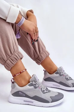 Big Star Shoes Damskie Buty Sportowe Sneakersy Big Star LL274371 Szare Szary