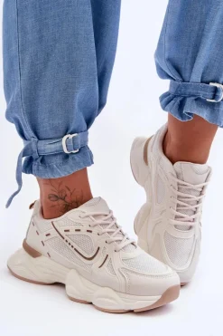 Sneakersy Damskie>Boto Damskie Buty Sportowe Sneakersy Beżowe Feluci