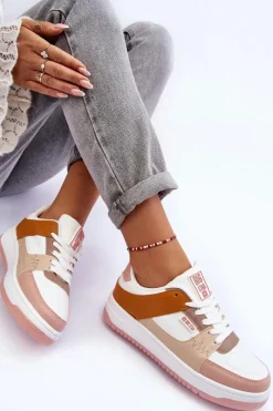 Buty Sportowe Big Star|Sneakersy Damskie></noscript>Big Star Shoes Damskie Buty Sportowe Sneakersy Big Star MM274355 Brązowo-Różowe