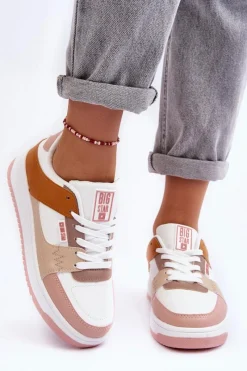 Buty Sportowe Big Star|Sneakersy Damskie></noscript>Big Star Shoes Damskie Buty Sportowe Sneakersy Big Star MM274355 Brązowo-Różowe