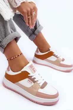 Buty Sportowe Big Star|Sneakersy Damskie></noscript>Big Star Shoes Damskie Buty Sportowe Sneakersy Big Star MM274355 Brązowo-Różowe