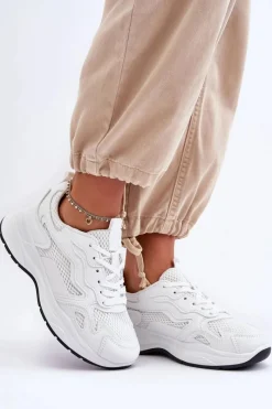 Online Boto Damskie Buty Sportowe Sneakersy Na Platformie Białe Lomare