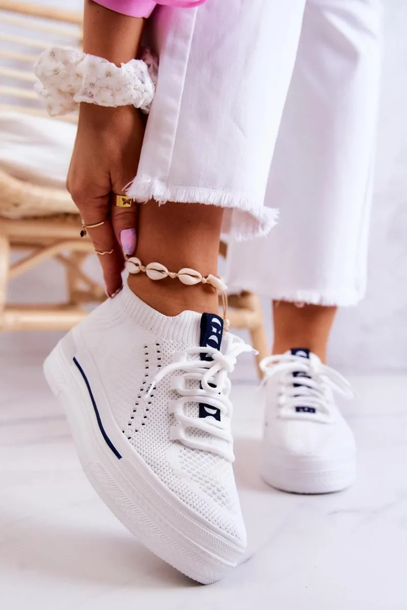Sneakersy Damskie>GOE Damskie Buty Sportowe Sneakersy JJ2N4164 Białe