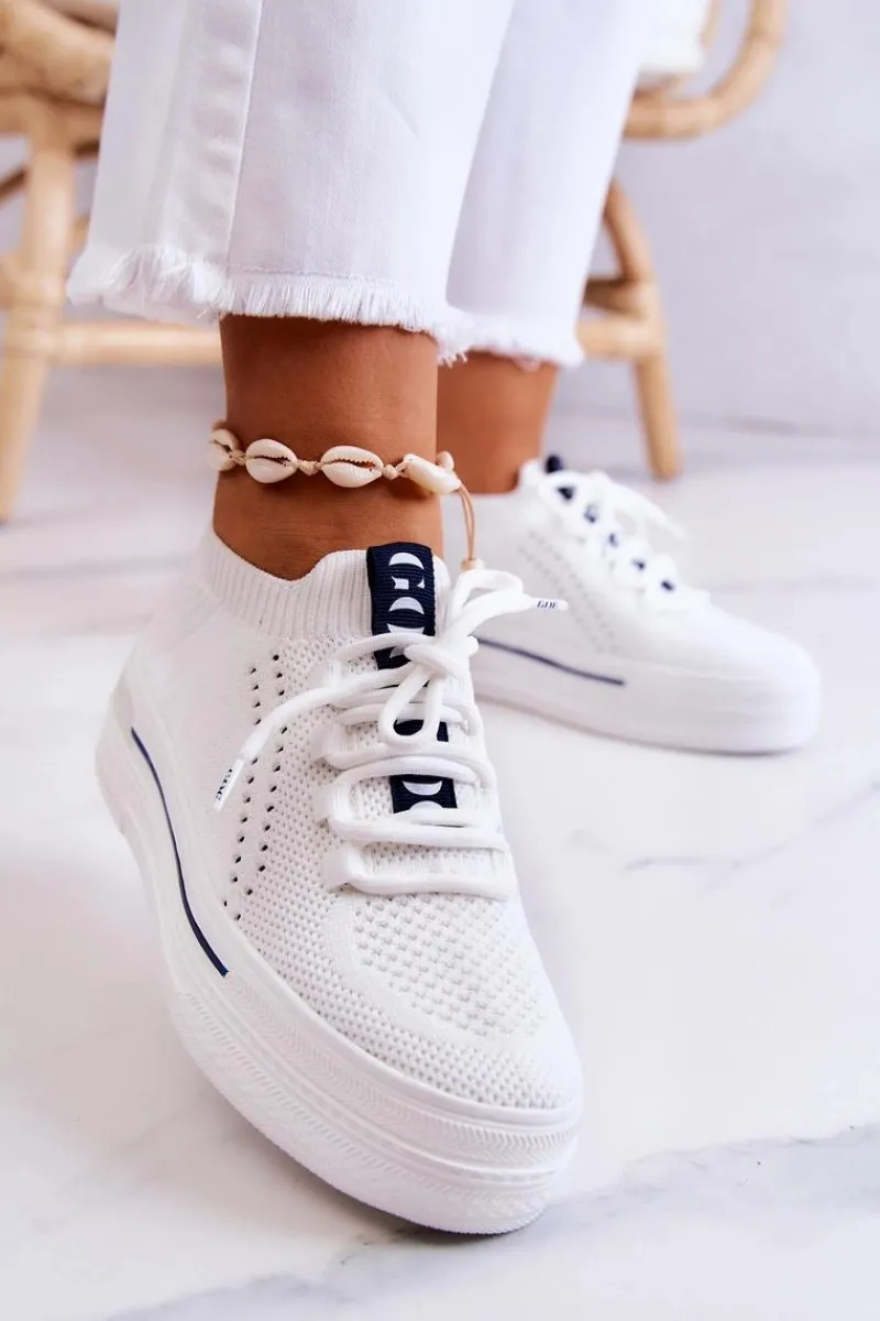 Sneakersy Damskie>GOE Damskie Buty Sportowe Sneakersy JJ2N4164 Białe