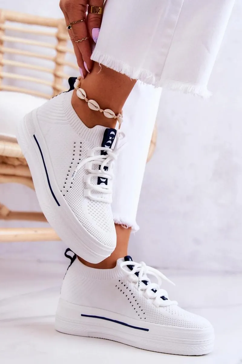 Sneakersy Damskie>GOE Damskie Buty Sportowe Sneakersy JJ2N4164 Białe