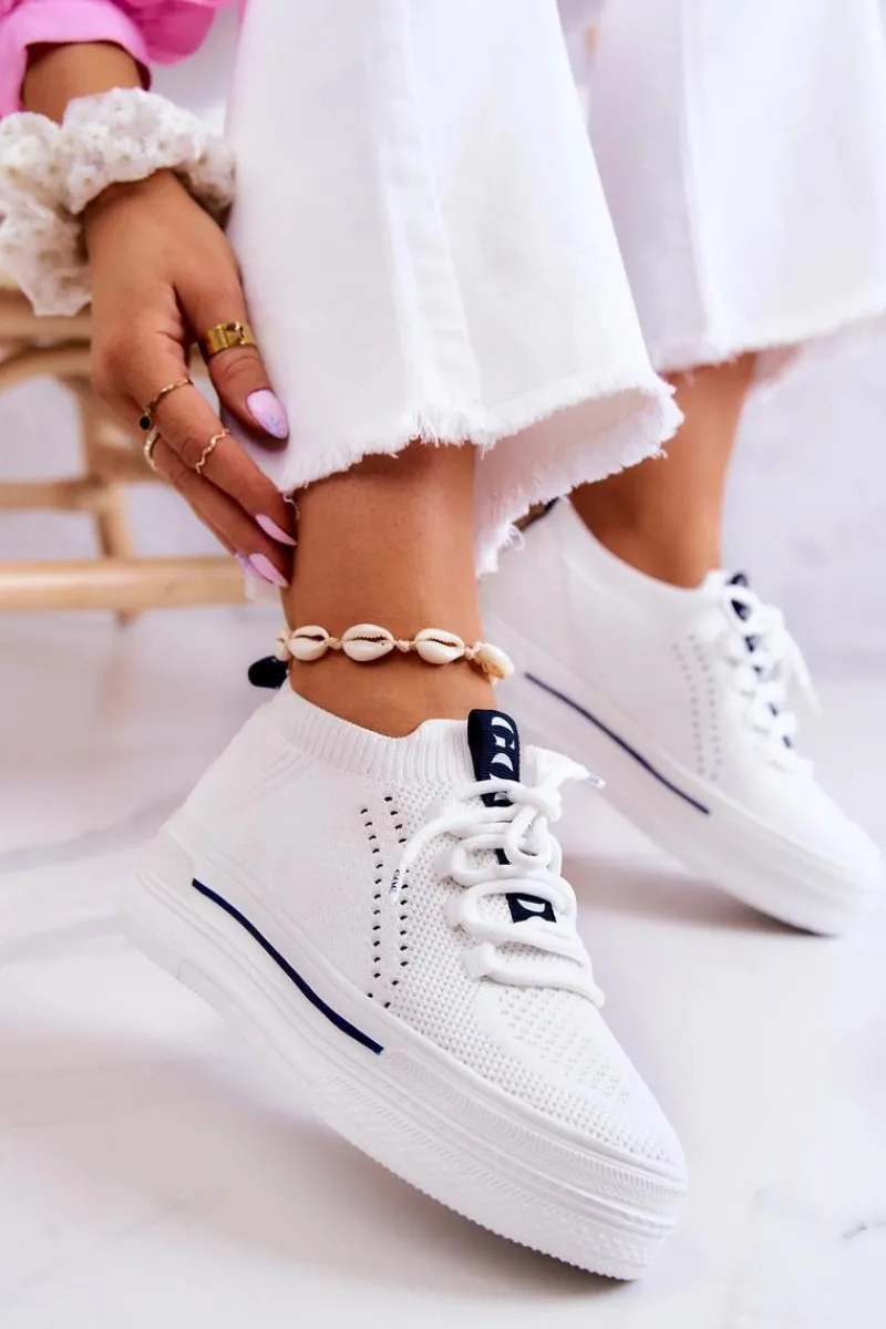 Sneakersy Damskie>GOE Damskie Buty Sportowe Sneakersy JJ2N4164 Białe