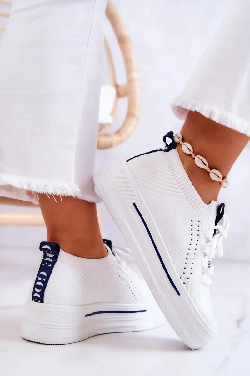 Sneakersy Damskie>GOE Damskie Buty Sportowe Sneakersy JJ2N4164 Białe