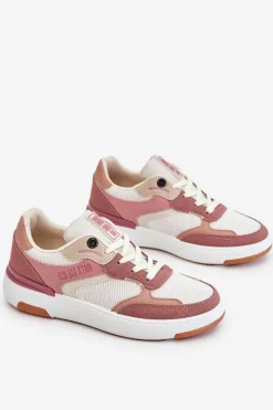 Buty Sportowe Big Star|Sneakersy Damskie>Big Star Shoes Damskie Buty Sportowe Sneakersy Big Star LL274438 Różowo-Białe