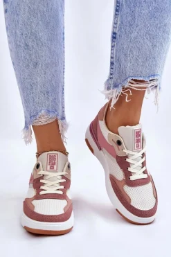 Buty Sportowe Big Star|Sneakersy Damskie></noscript>Big Star Shoes Damskie Buty Sportowe Sneakersy Big Star LL274438 Różowo-Białe