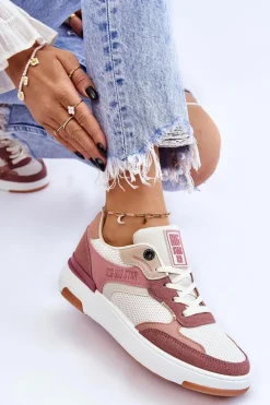 Buty Sportowe Big Star|Sneakersy Damskie></noscript>Big Star Shoes Damskie Buty Sportowe Sneakersy Big Star LL274438 Różowo-Białe