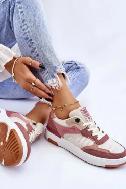 Buty Sportowe Big Star|Sneakersy Damskie></noscript>Big Star Shoes Damskie Buty Sportowe Sneakersy Big Star LL274438 Różowo-Białe