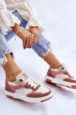 Buty Sportowe Big Star|Sneakersy Damskie></noscript>Big Star Shoes Damskie Buty Sportowe Sneakersy Big Star LL274438 Różowo-Białe