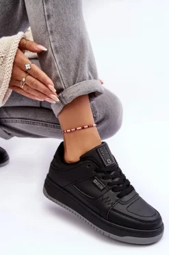 Outlet Damskie Buty Sportowe Sneakersy Big Star MM274353 Czane Damskie Buty Sportowe Big Star|Sneakersy Damskie