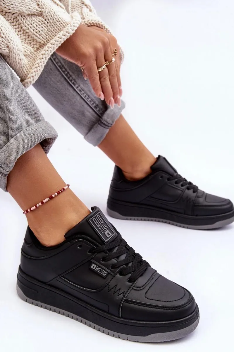 Outlet Damskie Buty Sportowe Sneakersy Big Star MM274353 Czane Damskie Buty Sportowe Big Star|Sneakersy Damskie