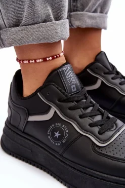 Buty Sportowe Big Star|Sneakersy Damskie></noscript>Big Star Shoes Damskie Buty Sportowe Sneakersy Big Star MM274232 Czarne Czarny