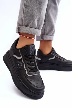 Buty Sportowe Big Star|Sneakersy Damskie></noscript>Big Star Shoes Damskie Buty Sportowe Sneakersy Big Star MM274232 Czarne Czarny