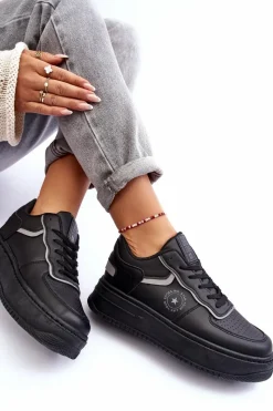 Buty Sportowe Big Star|Sneakersy Damskie></noscript>Big Star Shoes Damskie Buty Sportowe Sneakersy Big Star MM274232 Czarne Czarny