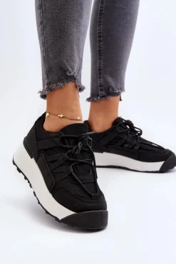 Online Damskie Buty Sportowe Sneakersy Czarne Phyrena Damskie Sneakersy Damskie