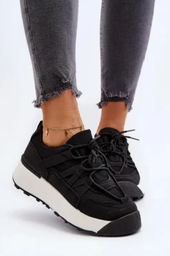 Online Damskie Buty Sportowe Sneakersy Czarne Phyrena Damskie Sneakersy Damskie