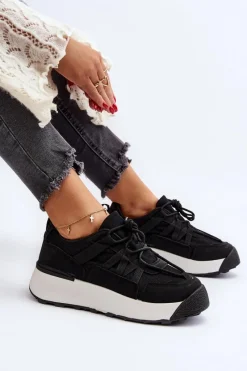 Online Damskie Buty Sportowe Sneakersy Czarne Phyrena Damskie Sneakersy Damskie