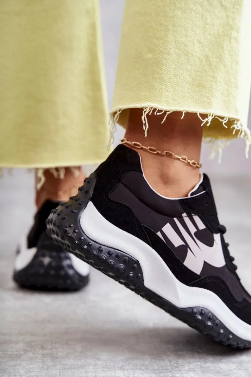 Online Buty damskie Vinceza Damskie Buty Sportowe Wiązane Czarne Tolea