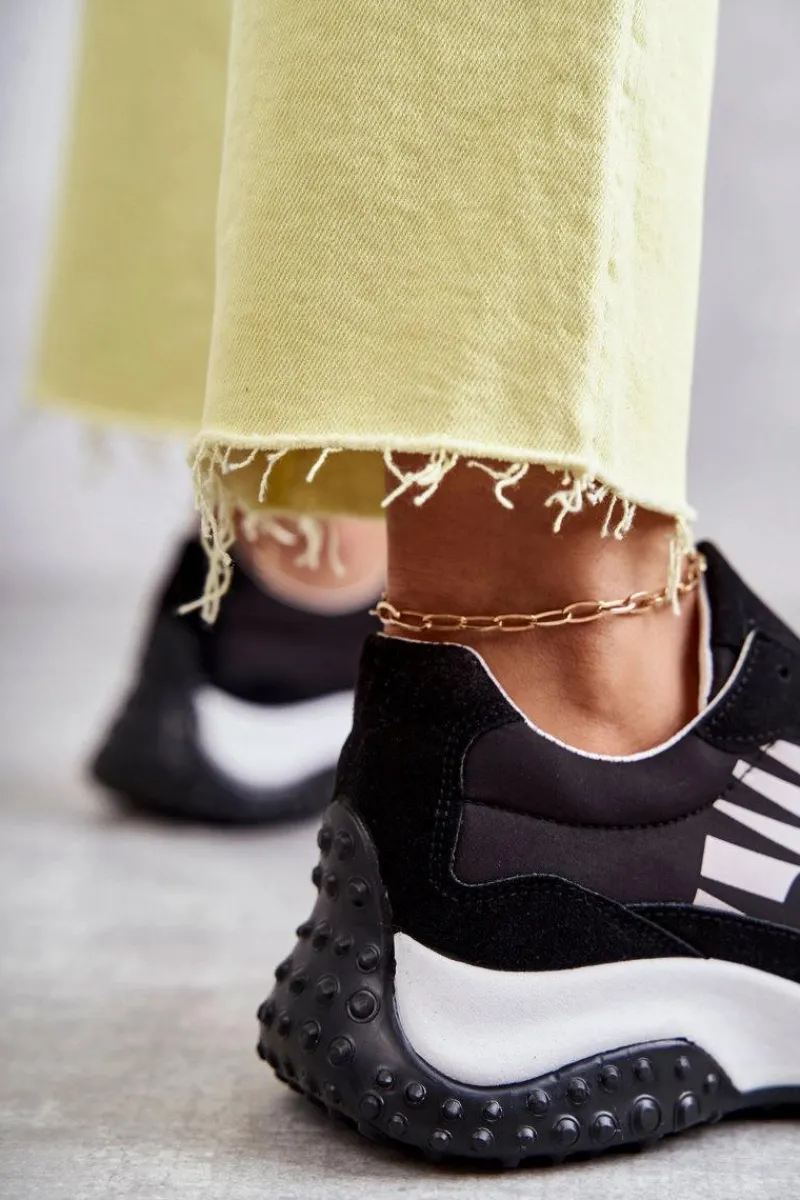 Online Buty damskie Vinceza Damskie Buty Sportowe Wiązane Czarne Tolea