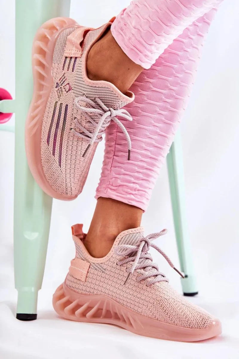 Sneakersy Damskie>Boto Damskie Buty Sportowe Wsuwane Różowe Hermiona