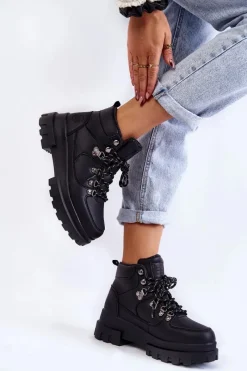 Trekkingowe Damskie|Damskie Trapery>Lee Cooper Damskie Buty Trekkingowe LCJ-22-31-1435 Czarne