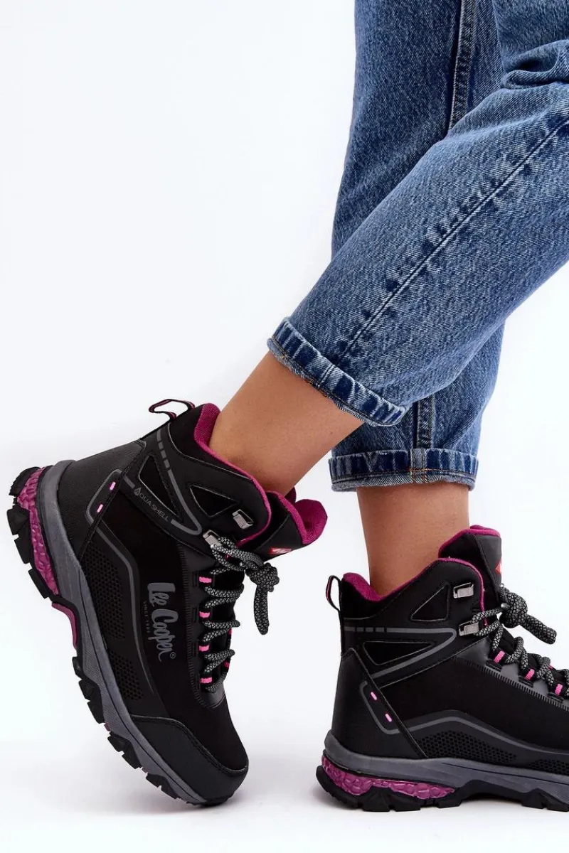 Outlet Lee Cooper Damskie Buty Trekkingowe Trapery LCJ-23-01-2020L Czarne
