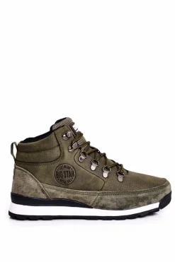 Sale Big Star Shoes Damskie Buty Trekkingowe Big Star Khaki GG274617