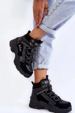 Trekkingowe Damskie|Damskie Trapery>Lee Cooper Damskie Buty Trekkingowe Trapery LCJ-22-31-1441 Czarne