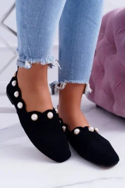 Boto Damskie Czarne Baleriny Lu Boo Milis