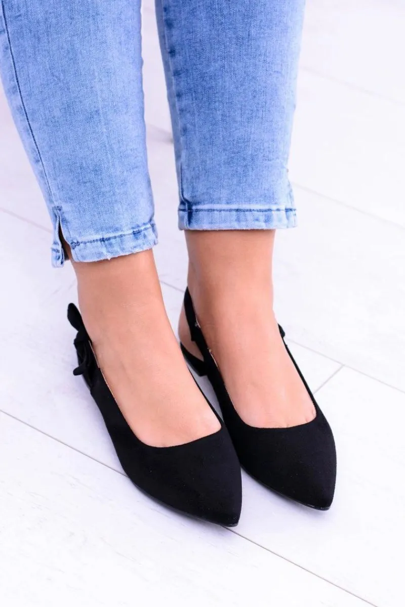 Sale Boto Damskie Czarne Baleriny w Szpic Howla