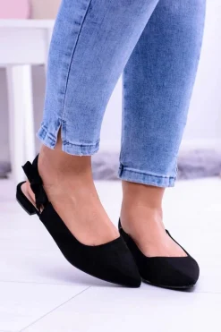 Sale Boto Damskie Czarne Baleriny w Szpic Howla