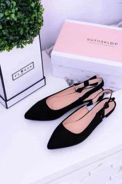 Sale Boto Damskie Czarne Baleriny w Szpic Howla