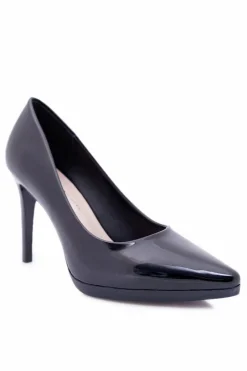 Szpilki Lakierowane|Czółenka Zamszowe>Buty Sergio Leone Damskie Czółenka Szpilki Sergio Leone Czarne Lakierowane Misawu